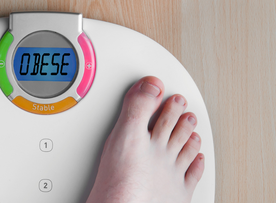 Scales stating obese weight