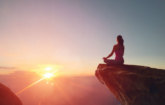 woman meditating